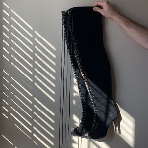 Thigh High Lace Up Boots